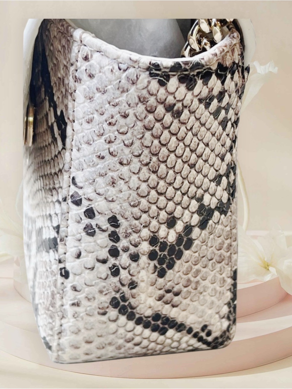 Brahmin NWT Leather Cream Croc-Embossed Convertible Bag w Teal & Brown Accents - Picture 14 of 15